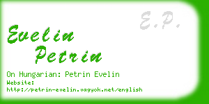 evelin petrin business card